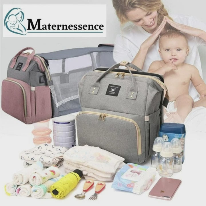 Sac à Dos Bébé Multifonction 3-en-1 : Lit Portable & Station de Change